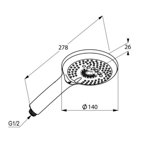 Душова лійка Kludi Freshline, 6790043-00